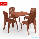 Bàn Vuông Chân Inox