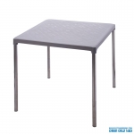 Bàn Vuông Chân Inox - Xám