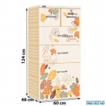 Tủ nhựa Mina 5 tầng (màu kem - mùa thu)