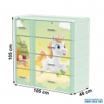 Tủ nhựa Duy Tân Shino 4 tầng (Lá - Ngựa Phi)