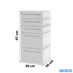 Tủ Nhựa Duy Tân Homi 5 ngăn (Màu xám)