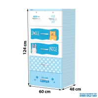 Tủ nhựa Duy Tân Mina 5 tầng (dương, chó và thỏ)