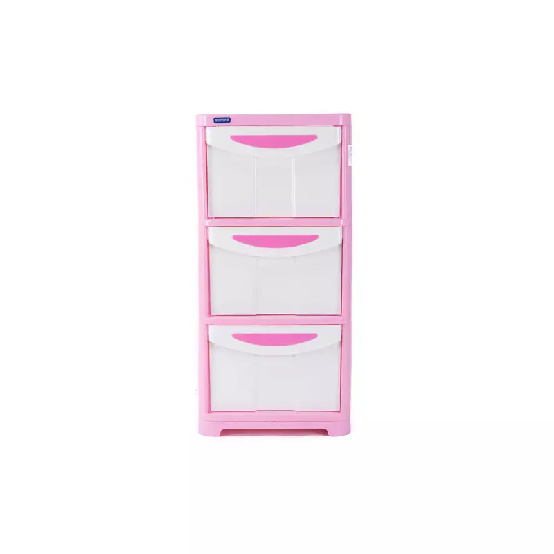 Tủ nhựa Duy Tân Lớn No.662 - 3 (3 ngăn, màu hồng)