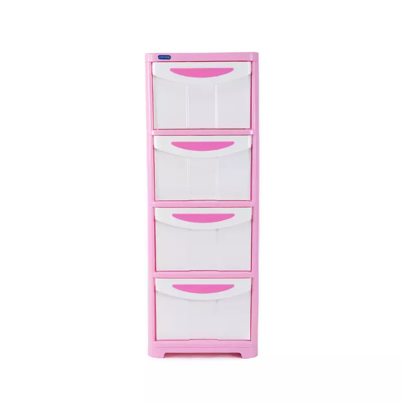 Tủ nhựa Duy Tân Lớn No.662 - 4 (4 ngăn, màu hồng)