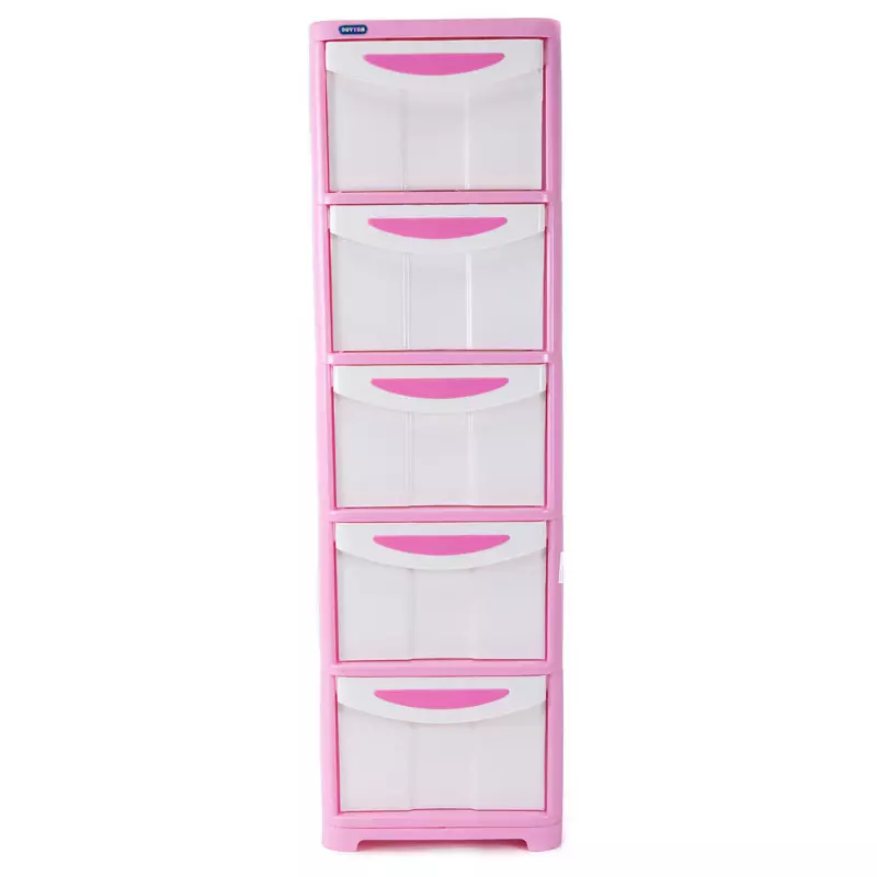 Tủ nhựa Duy Tân Lớn No.662 - 5 (5 ngăn, màu hồng)