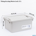Thùng đa năng Matsu Lock 15 (màu đen, xám, không màu, hồng, xanh)
